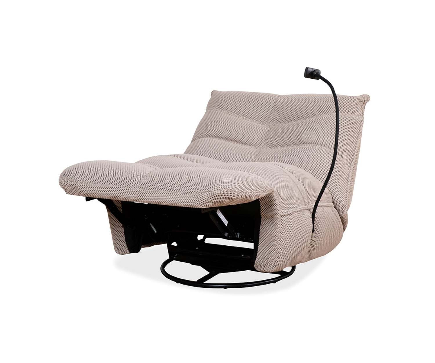 Ava Beige Polyester Monaco Fabric Manual Recliner Chair 40209BE