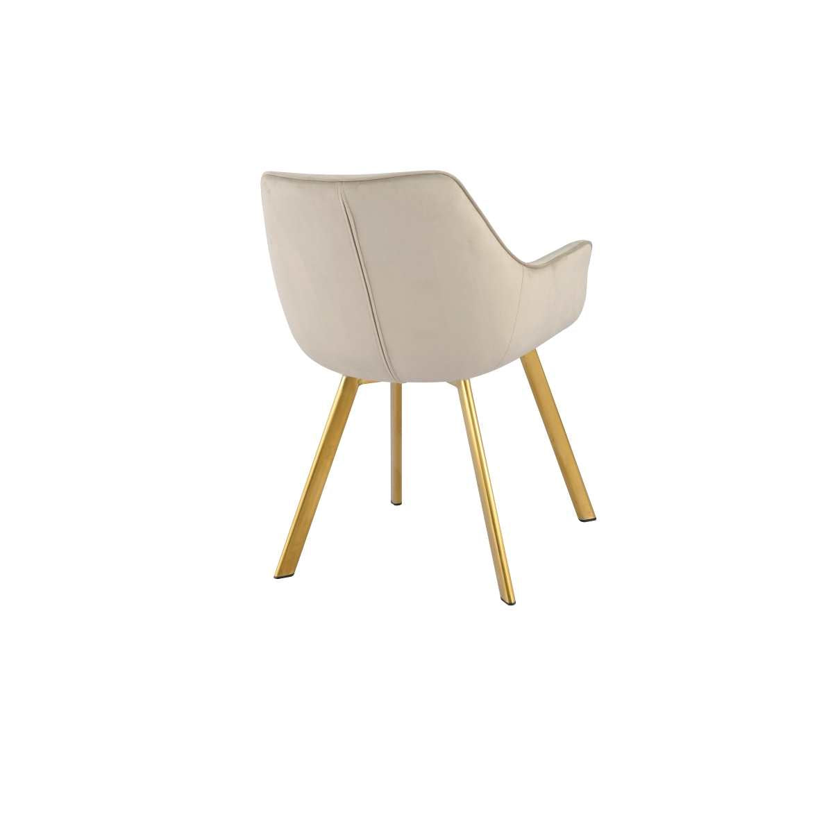 Ayami Chairs Set Of 2 Beige With Gold Legs 1322