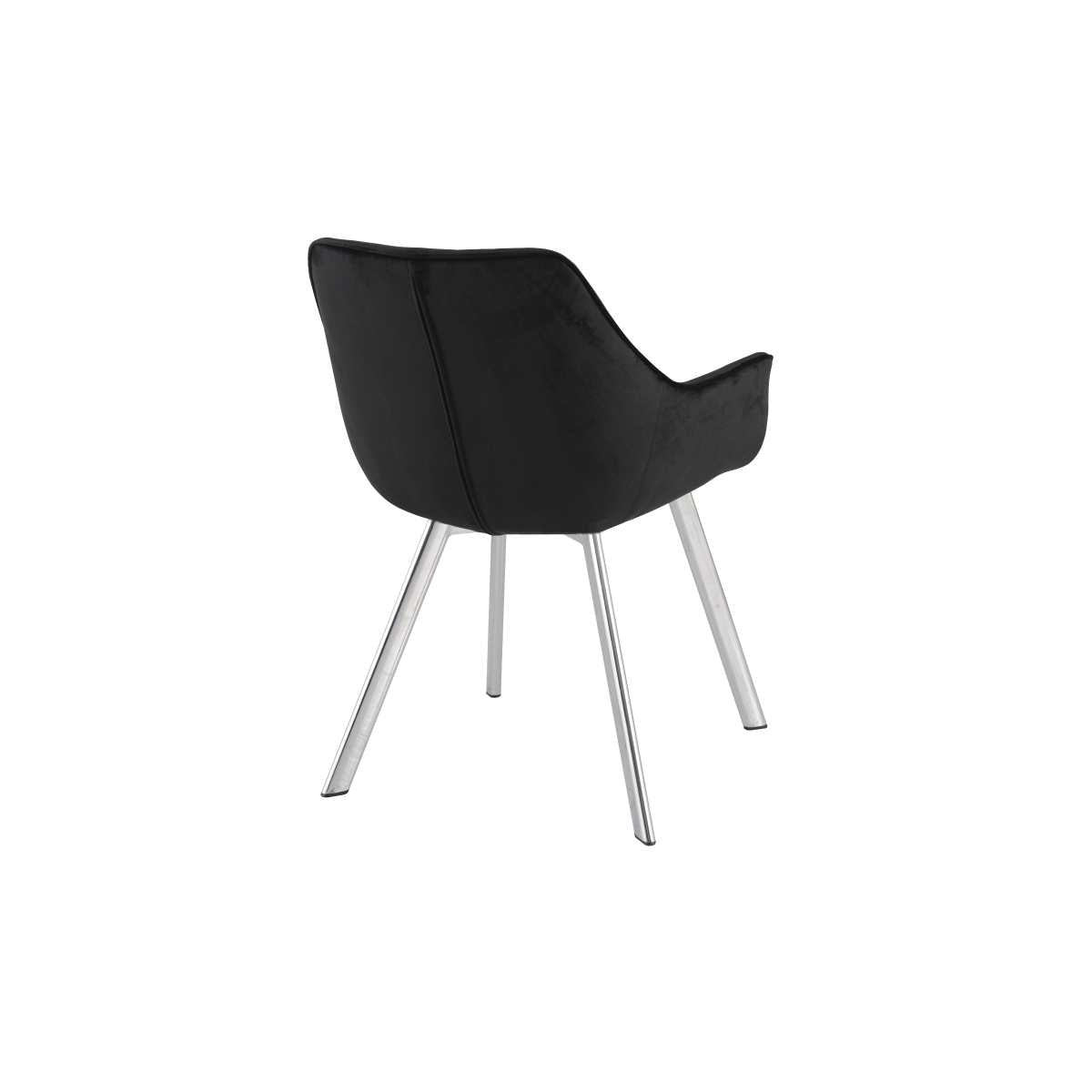 Ayami Chairs Set Of 2 Black With Chrome Legs 1322