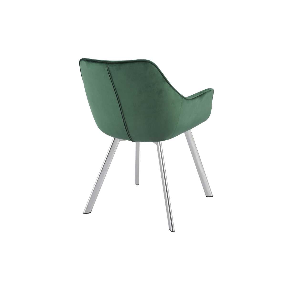 Ayami Chairs Set Of 2 Green With Chrome Legs 1322