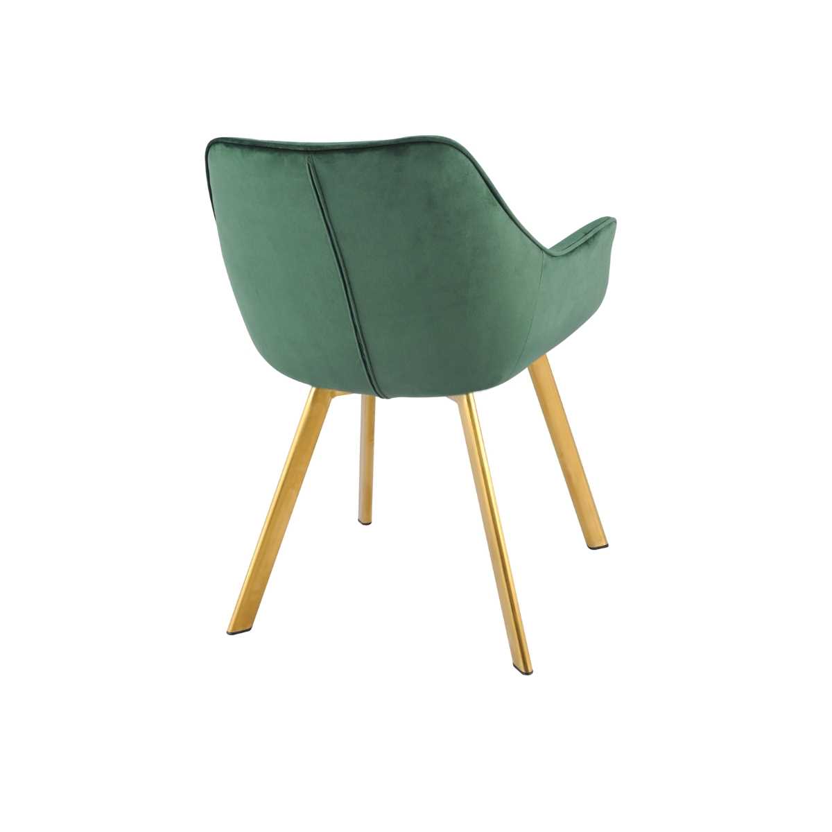 Ayami Chairs Set Of 2 Green With Gold Legs 1322