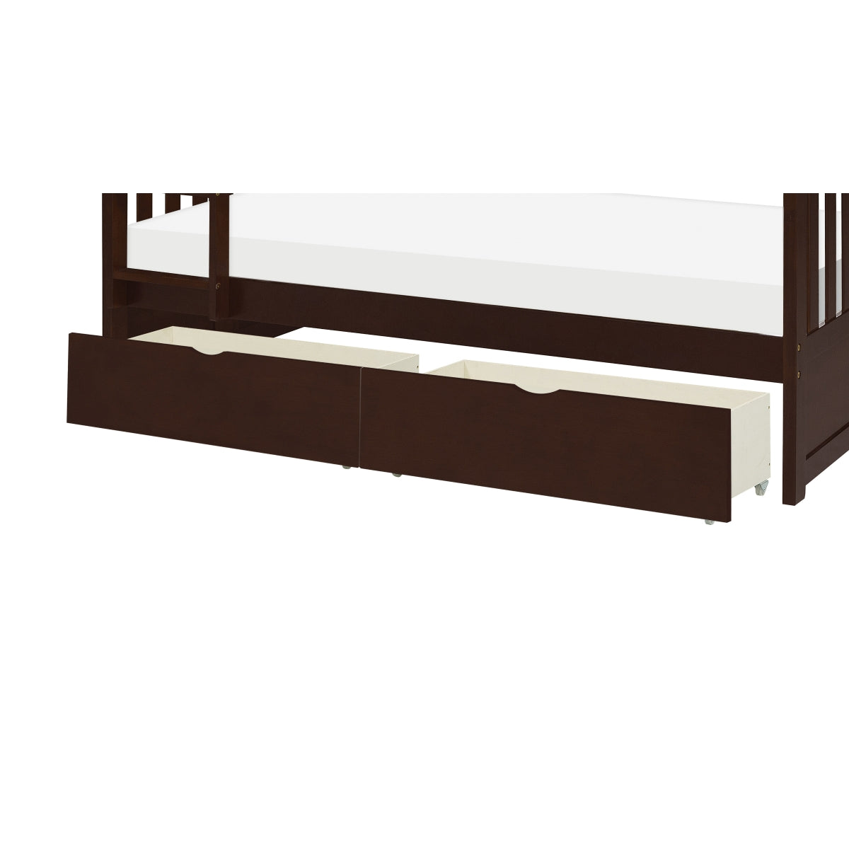 Rove Full Bunkbed with Storage Boxes Dark Brown B2013FFE-T