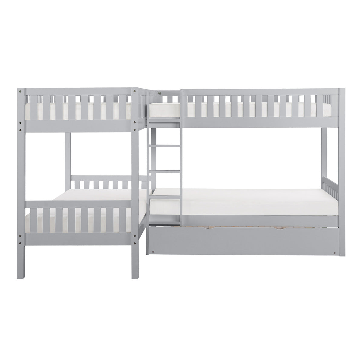 Orion Corner Bunk Bed with Twin Trundle B2063CN-1R