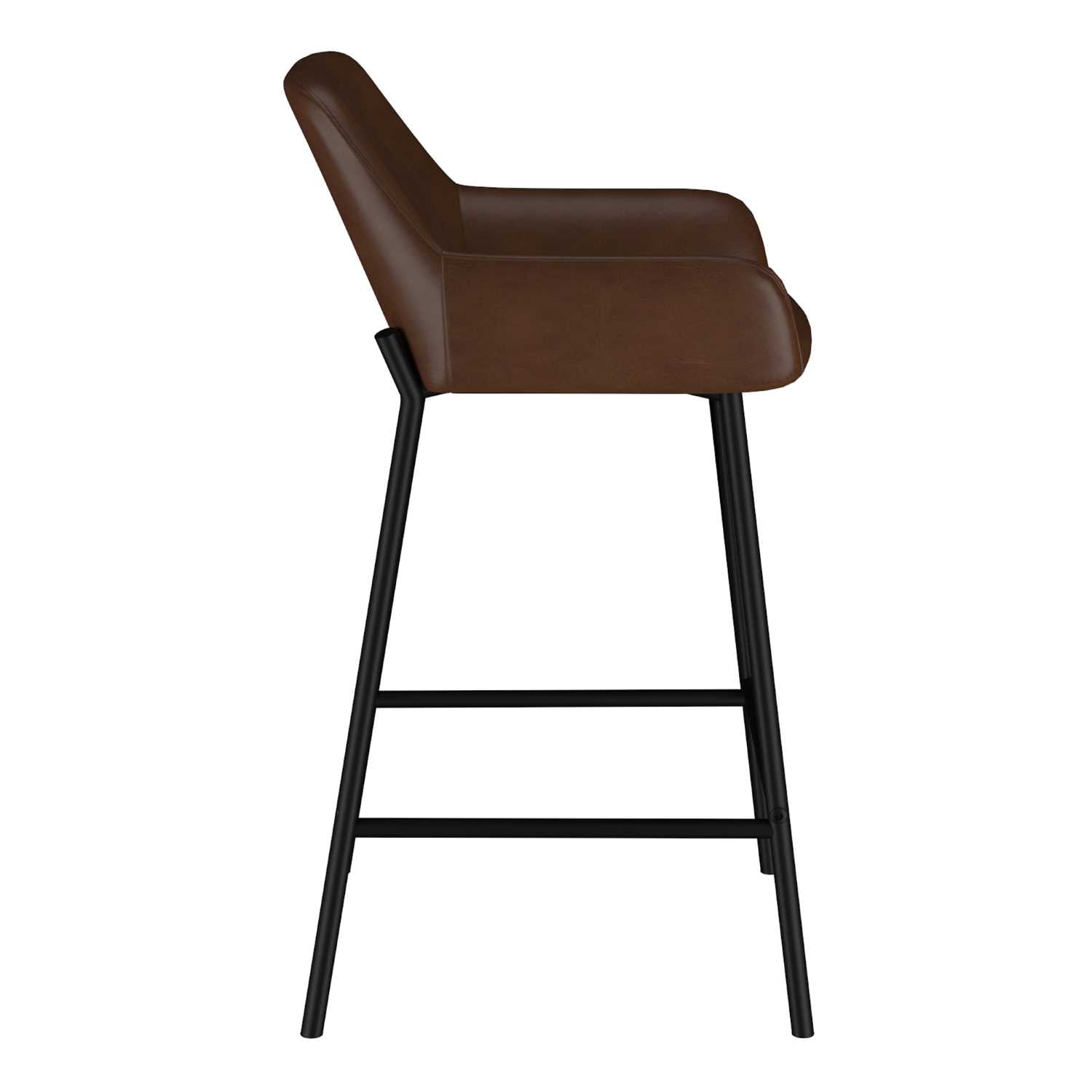 Baily 26" Counter Stool, set of 2, in Brown and Black 203-541