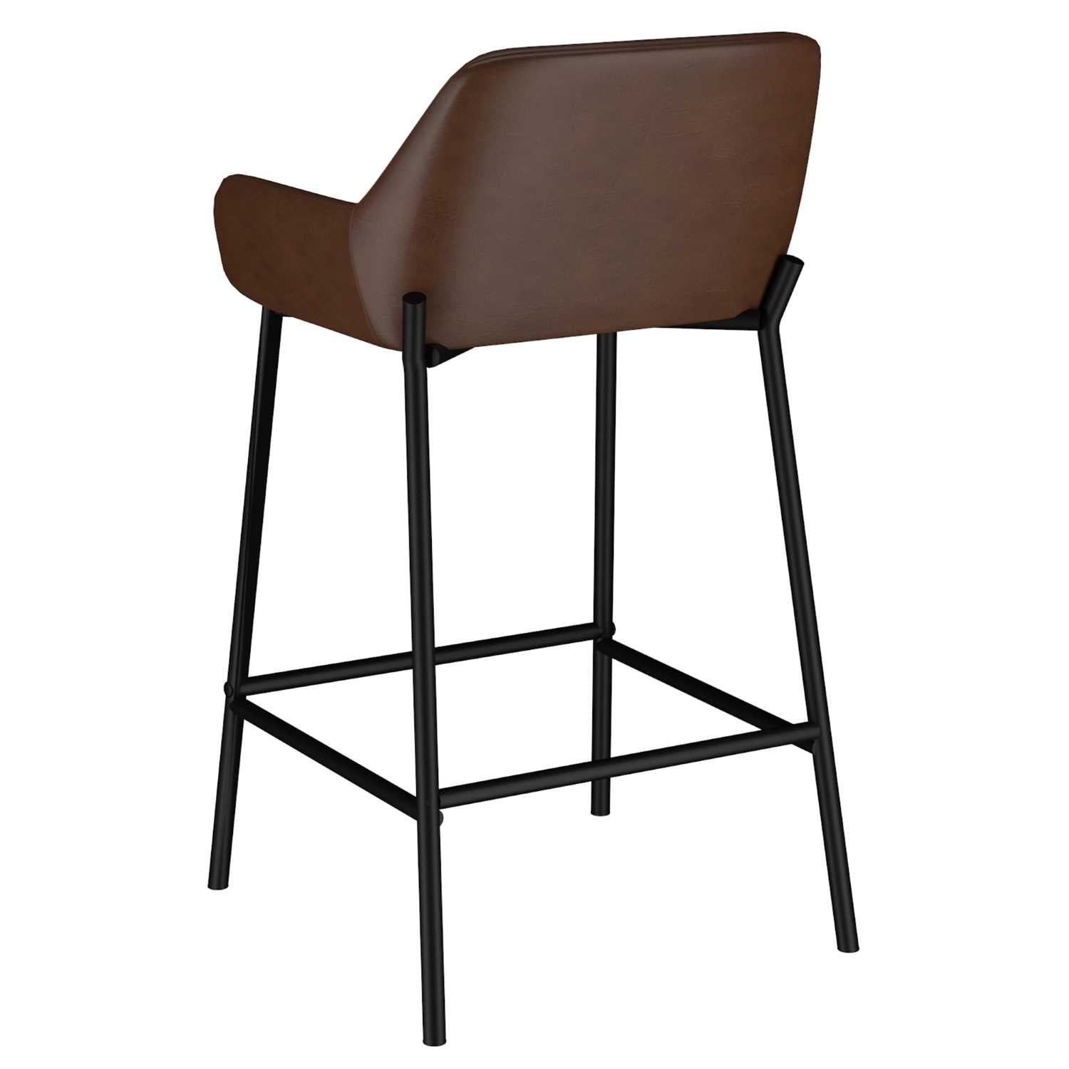 Baily 26" Counter Stool, set of 2, in Brown and Black 203-541