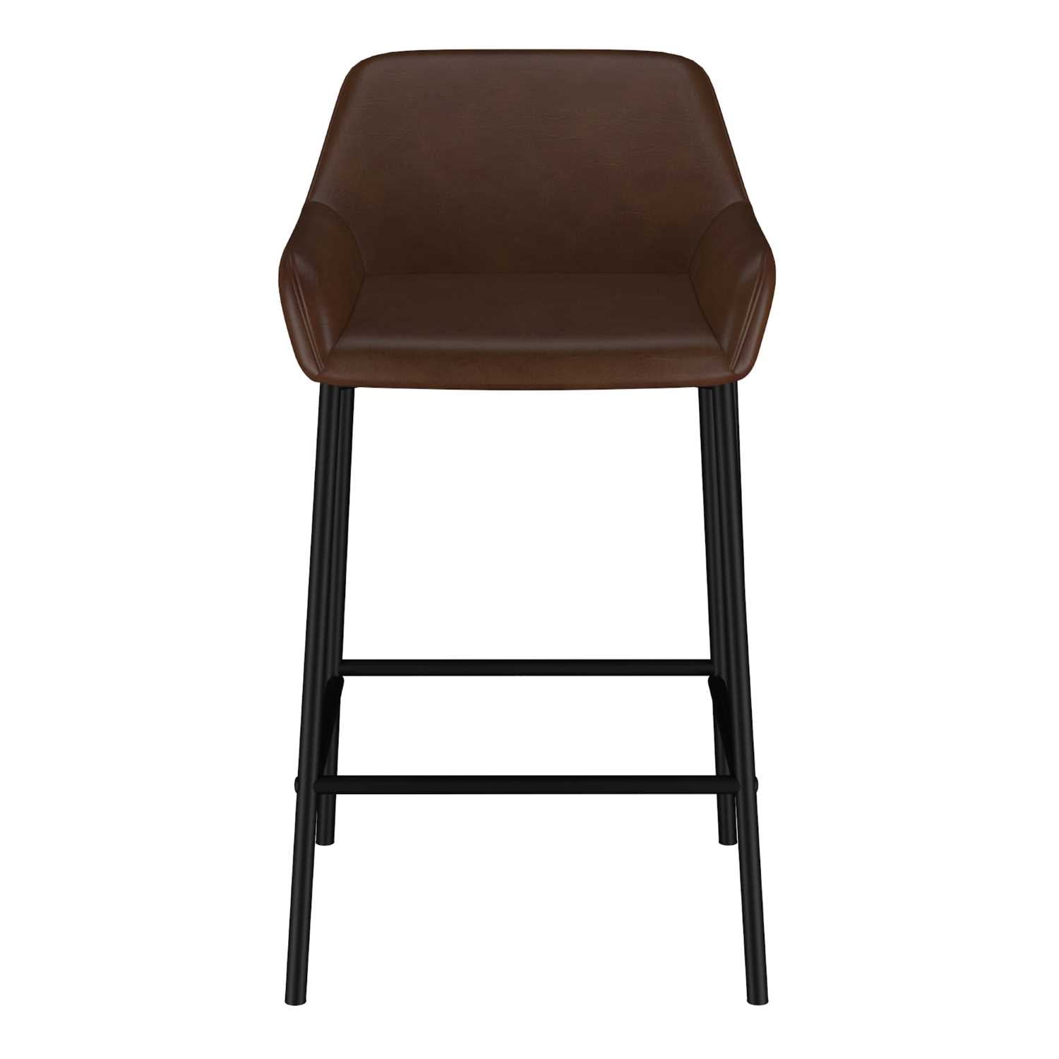 Baily 26" Counter Stool, set of 2, in Brown and Black 203-541