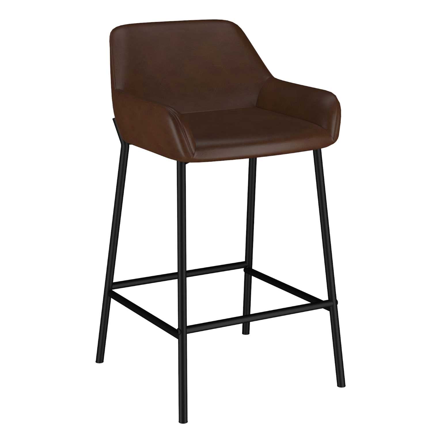 Baily 26" Counter Stool, set of 2, in Brown and Black 203-541