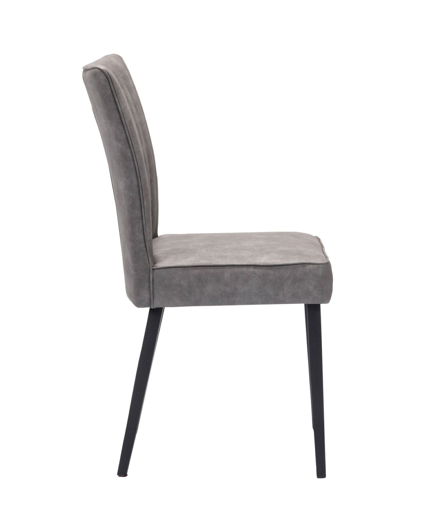 Barcelona Grey Faux Leather Dining Chair Set of 2 6841S-GY