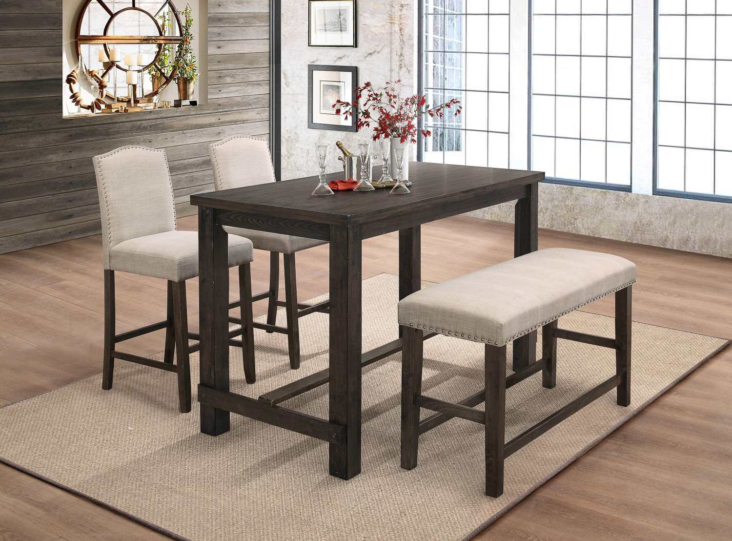 Bartell Counter Height Dining Set Espresso 5190