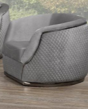 Beaverly Grey Velvet Chair ( Open Box ) 5125