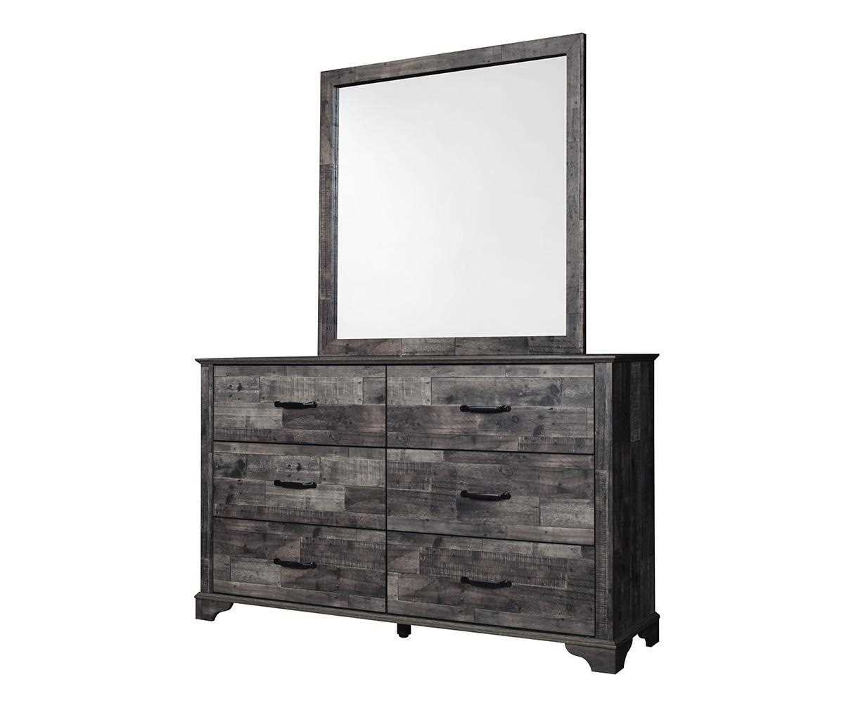 Beckett Wooden Dresser And Mirror Dark Brown 90237