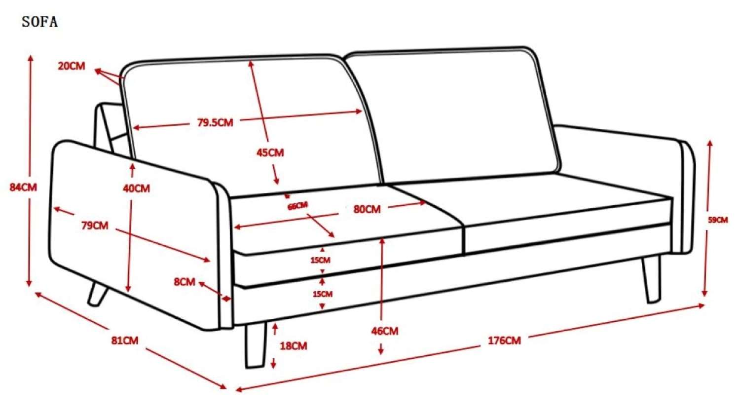 Beige fabric sofa