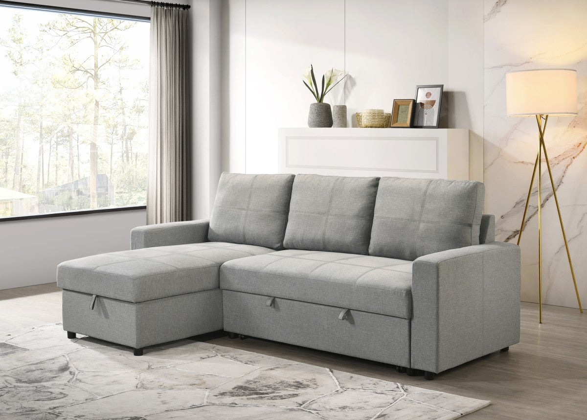 Benjamin Reversible Grey Fabric Sofa Bed 33058