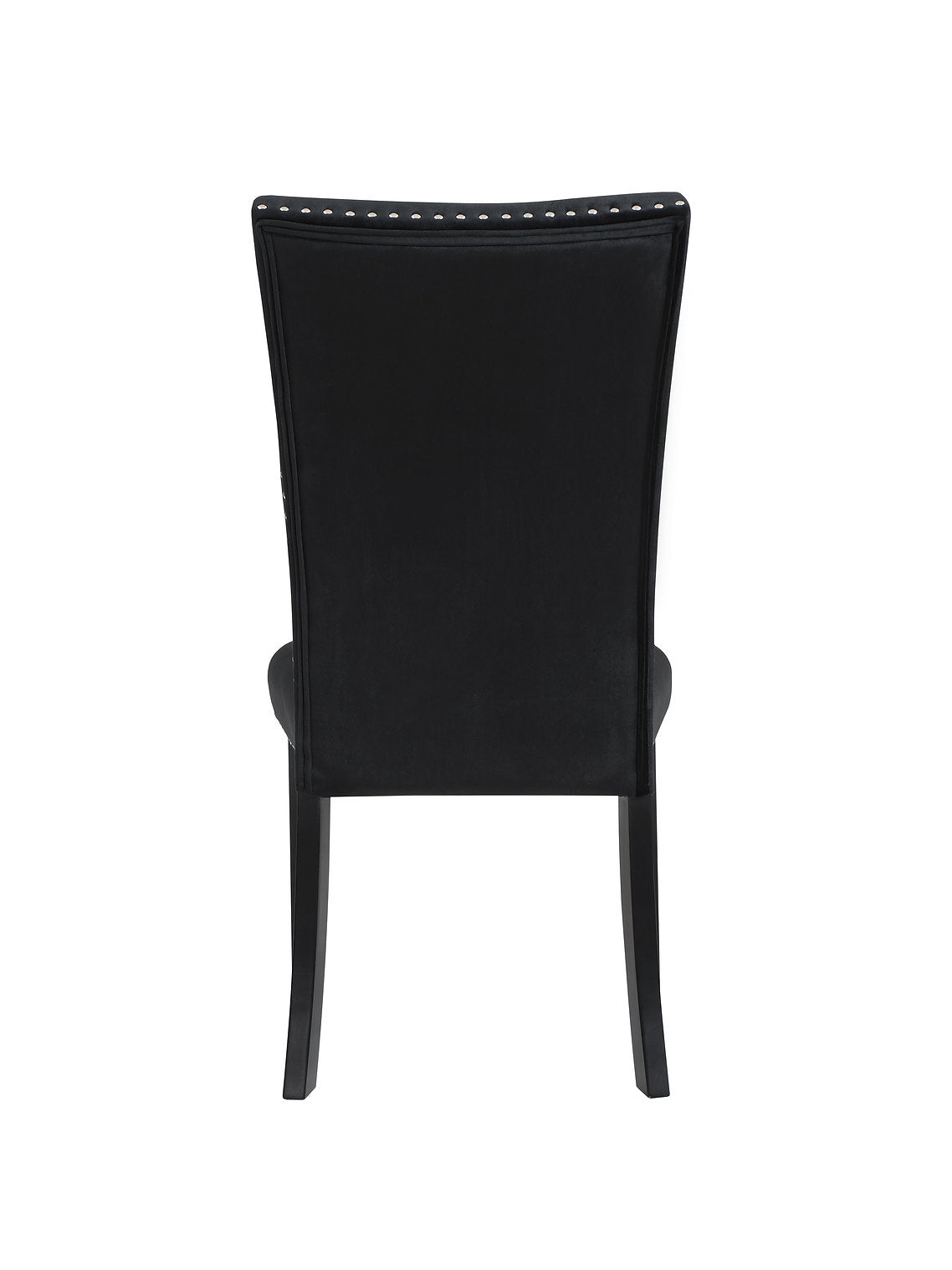 Black Velvet Chairs With Nailhead Trim Set Of 2 1605