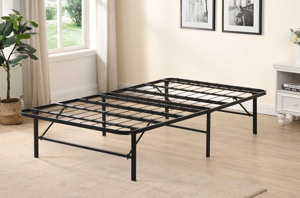 Black Metal Platform Bed 2450