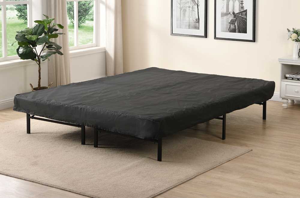 Black Metal Platform Bed 2450