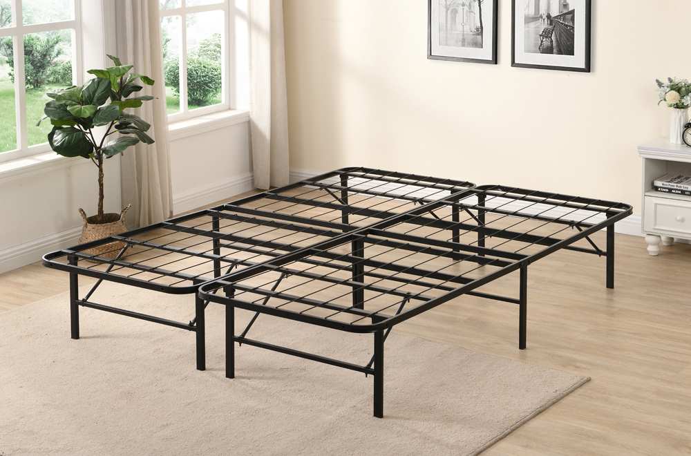 Black Metal Platform Bed 2450