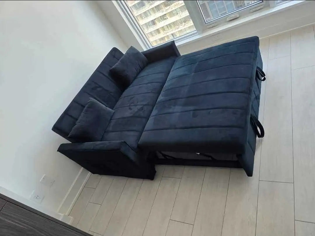 Black Velvet Loveseat Sofa Bed IF-AA001