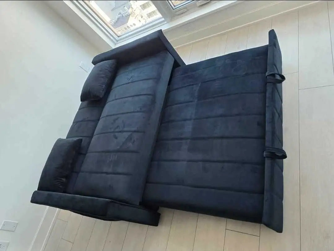 Black Velvet Loveseat Sofa Bed IF-AA001