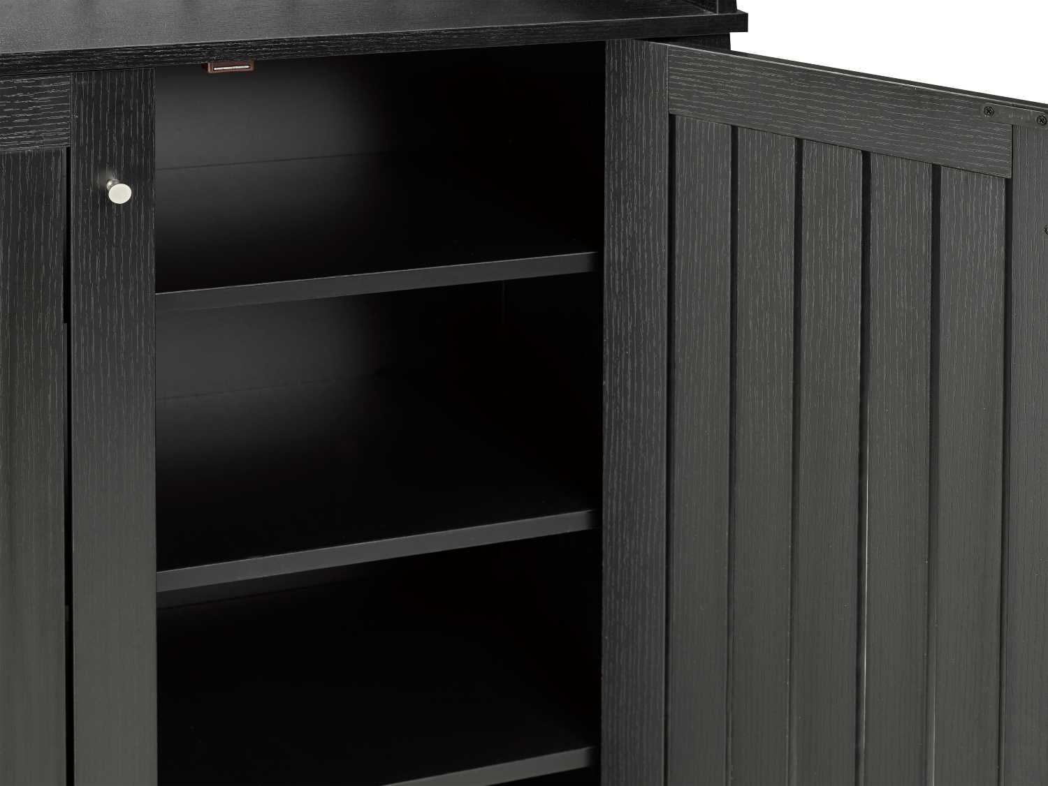 Black Shoe Cabinet -  151154-BLK