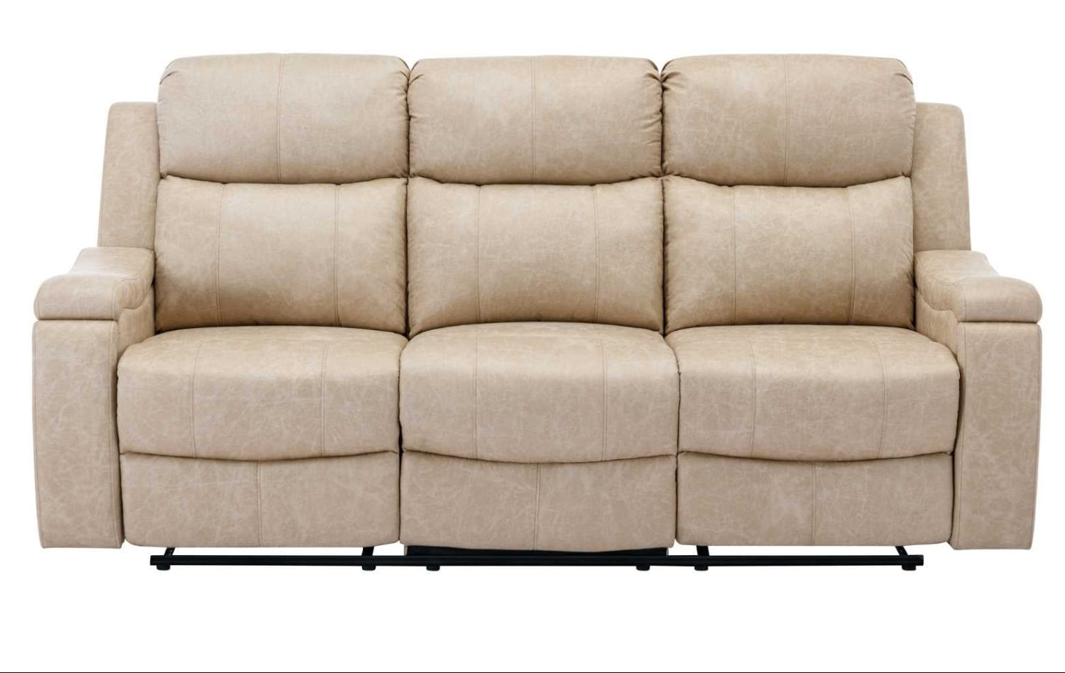 Bradford Reclining Sofa Polished Microfiber Neutral Buff Tone 99990