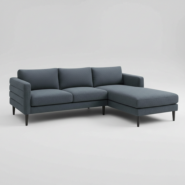 Brayden Charcoal Grey Fabric Sectional Right Chaise U521A