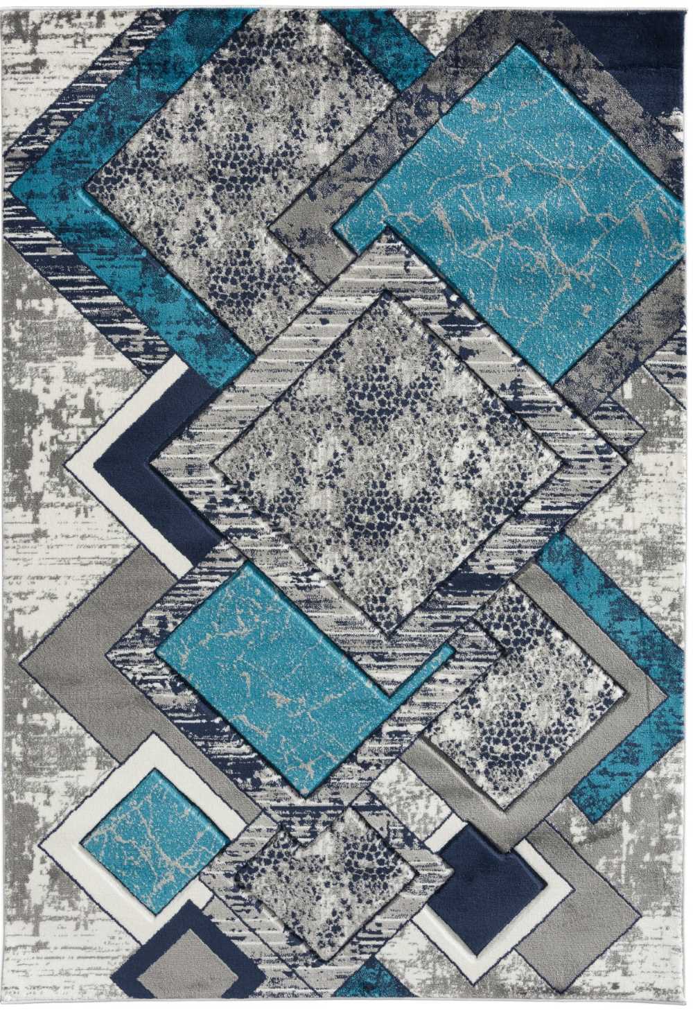 5x8 Bristol Rug Grey-Navy 5027