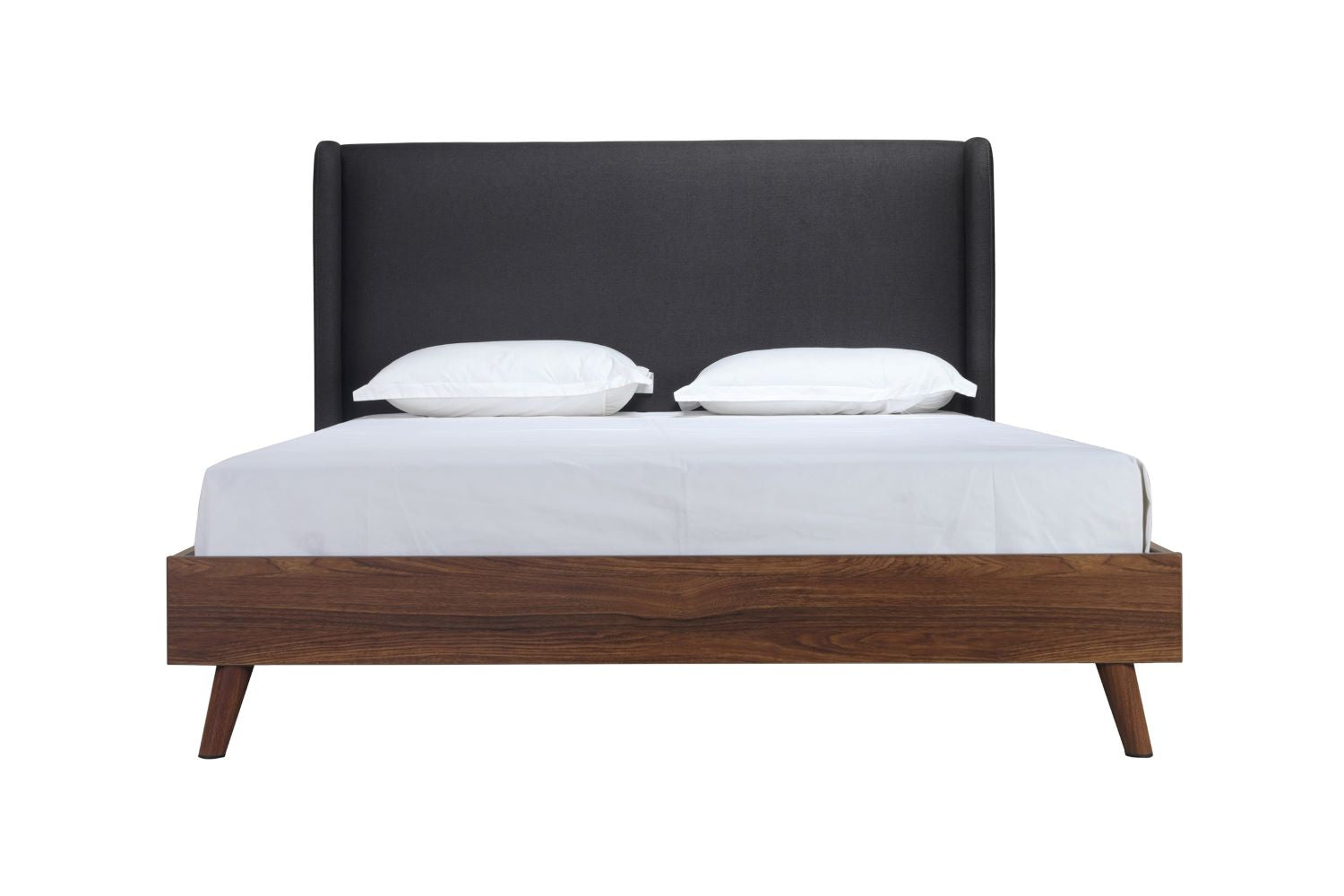 Brody Wooden Queen Bed with Fabric Headboard 5894