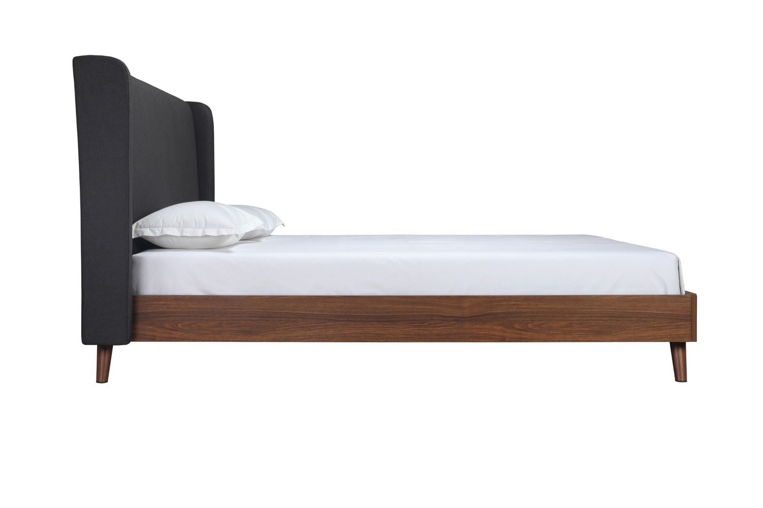 Brody Wooden Queen Bed with Fabric Headboard 5894