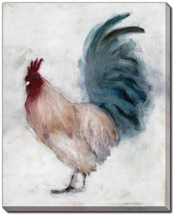 Transitional Rooster 2 PC Canvas Art