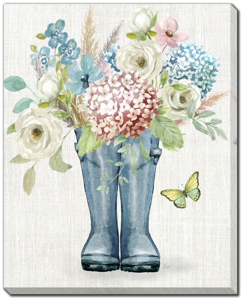 Garden Bouquet / Boots 2 PC canvas art