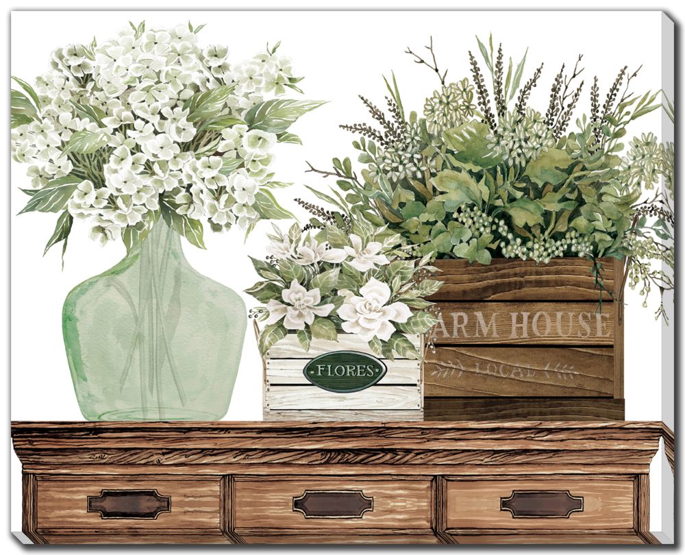 Farm House Florals / Kitchen 2 PC canvas art