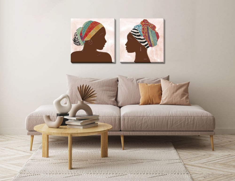 African Portrait 2 PC canvas art