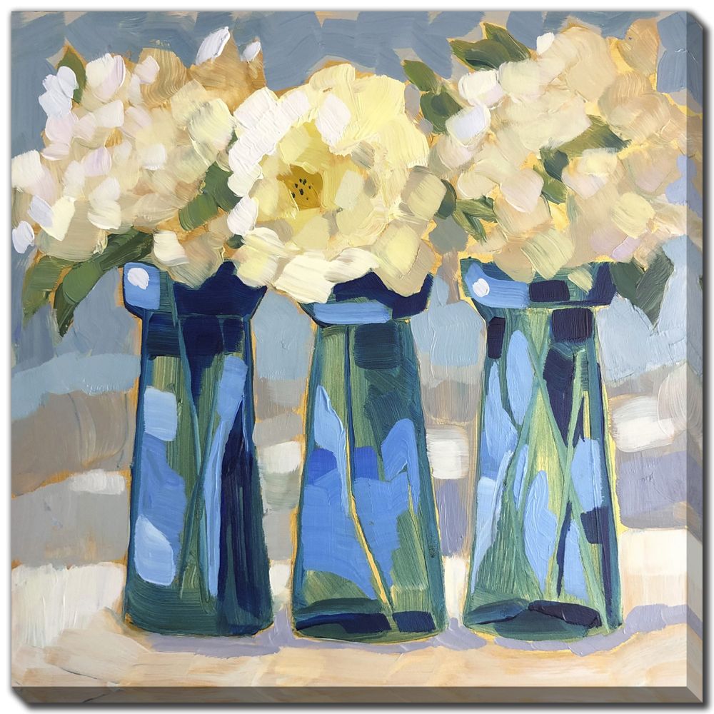 Flower Company  / White Roses 2 PC canvas art