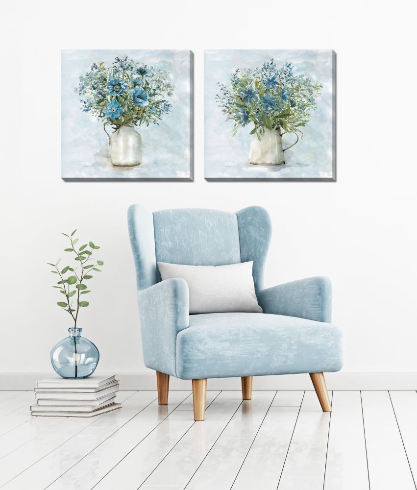 Arrayed in Blue 2 PC canvas art