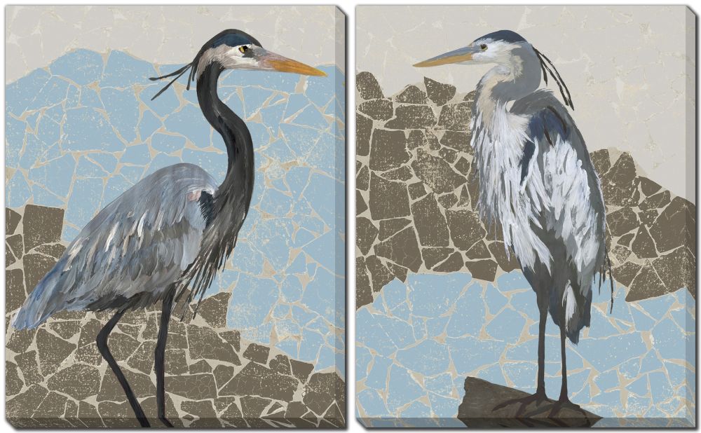 Mosaic Heron 2PC Floating Frame