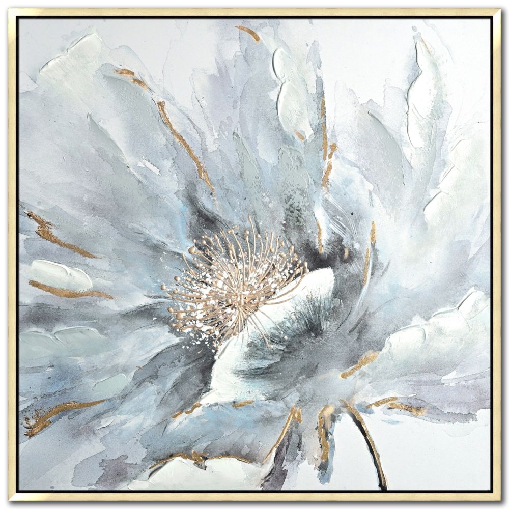 Sapphire Bloom Canvas Art 36" x 36"