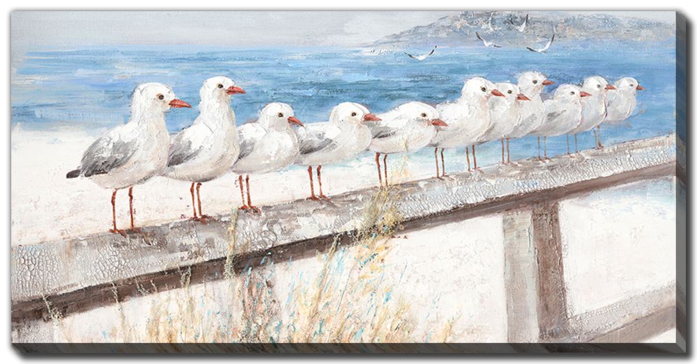 All in a Row Canvas Art 28" x 56"