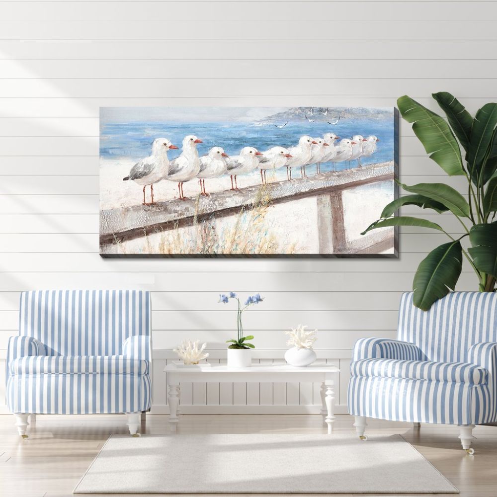 All in a Row Canvas Art 28" x 56"