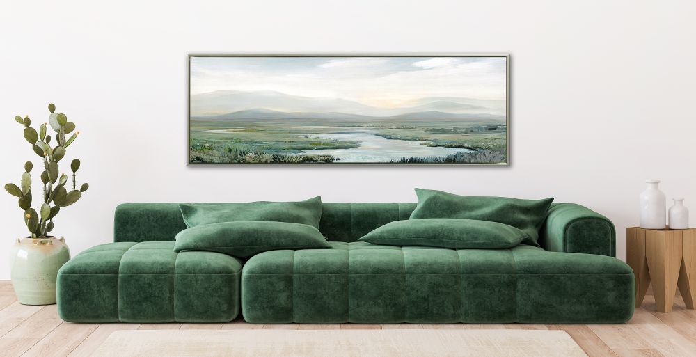 River Landscape Canvas Art 20" x 60"