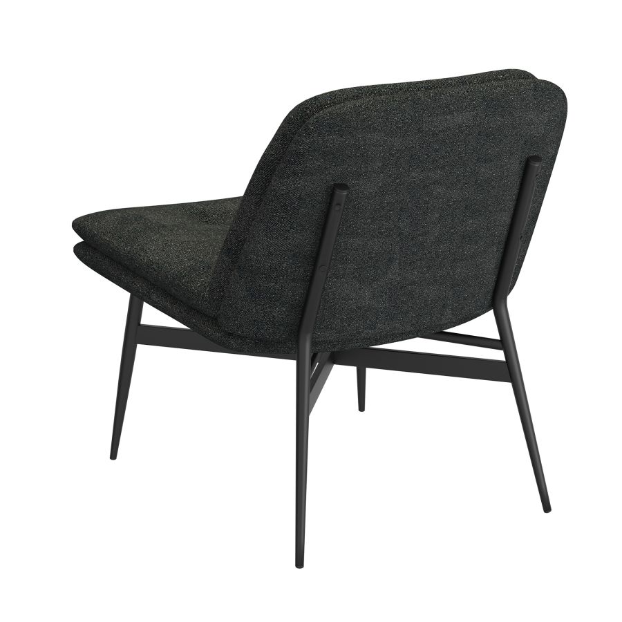 Caleb Accent Chair in Charcoal Fabric and Black 403-091