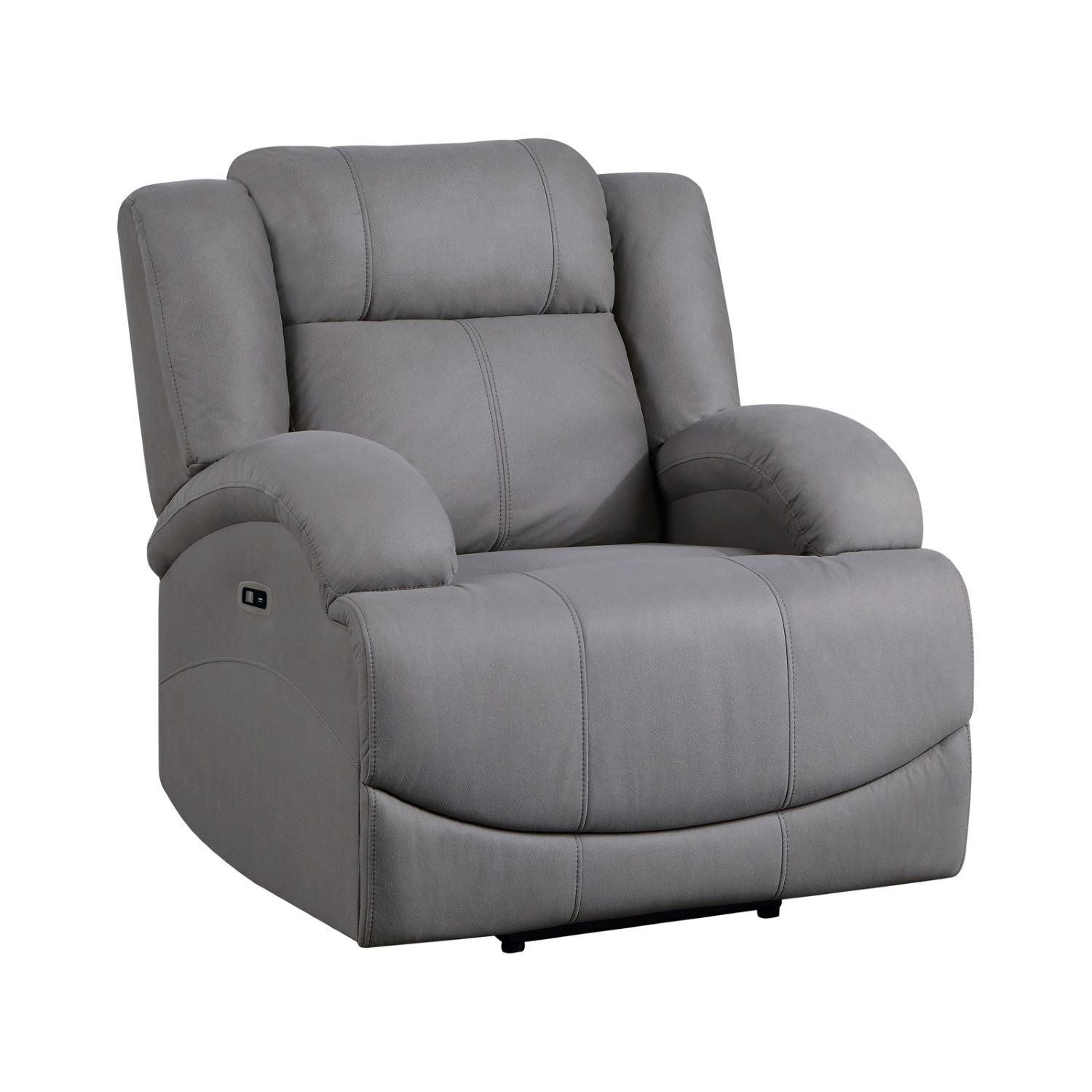Camryn II Grey Soft Polished Microfiber Fabric Power Recliner Set 99207