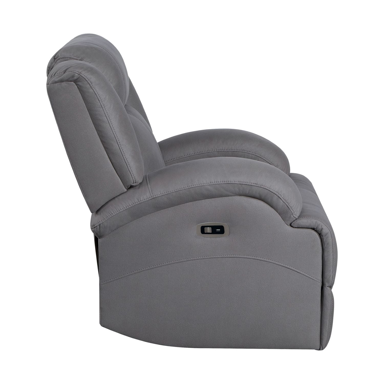 Camryn II Grey Soft Polished Microfiber Fabric Power Recliner Set 99207