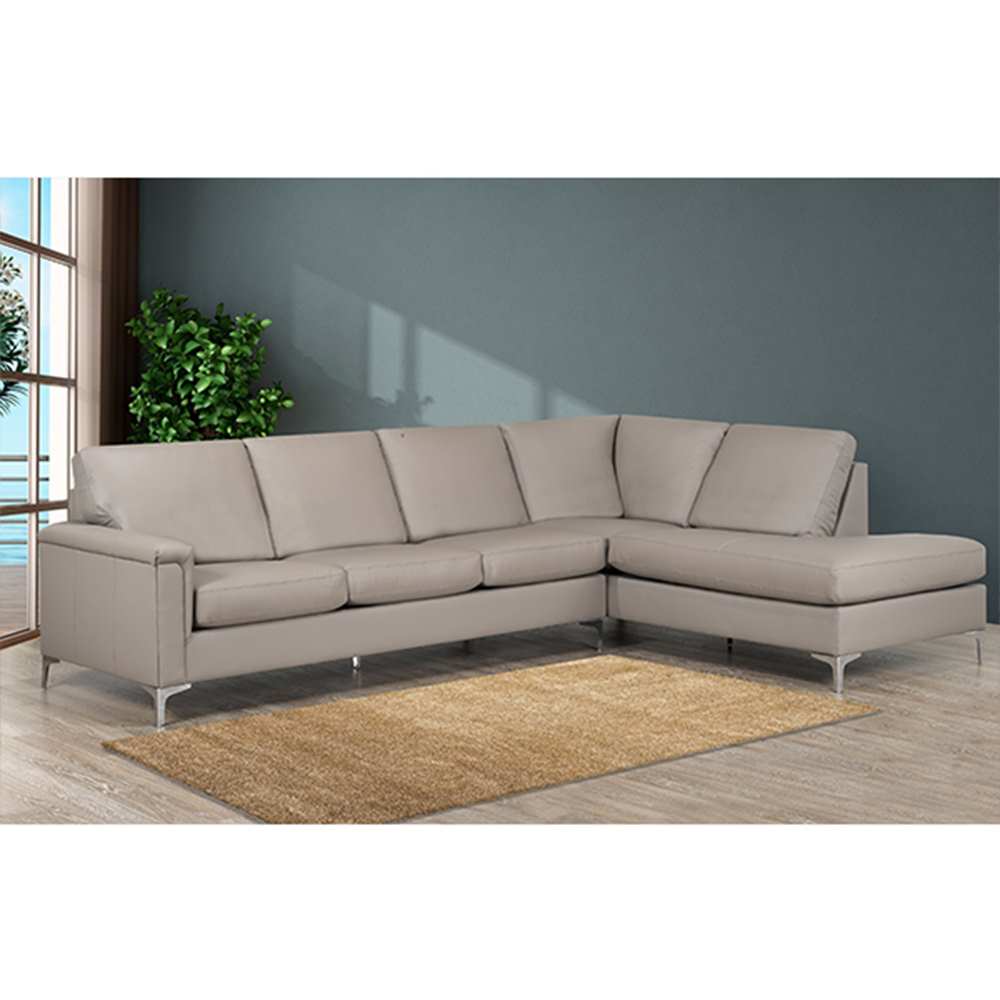 Canadian Made Genuine Leather Sectional Sofa Florance Wood 9814