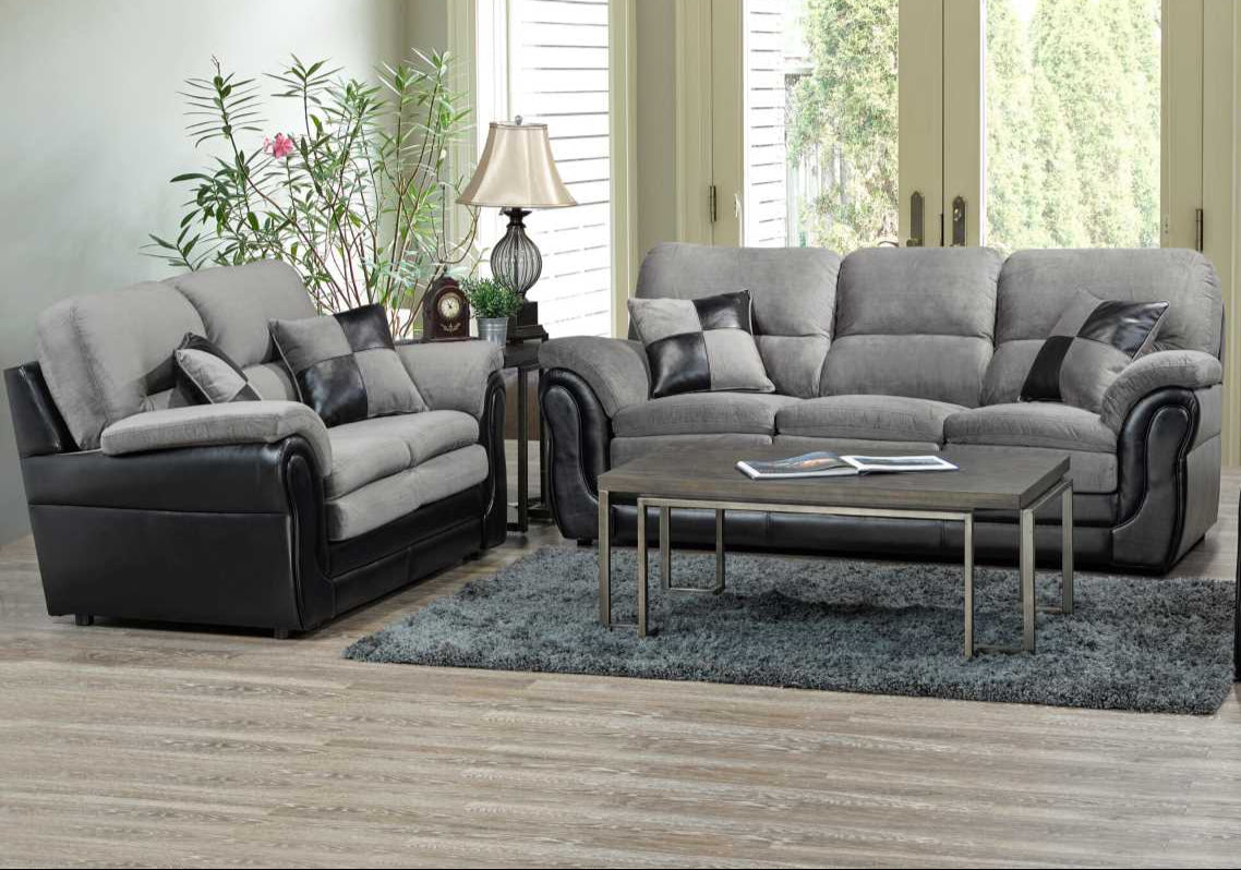 Canadian Made Sofa Set Missouri Grey 4070