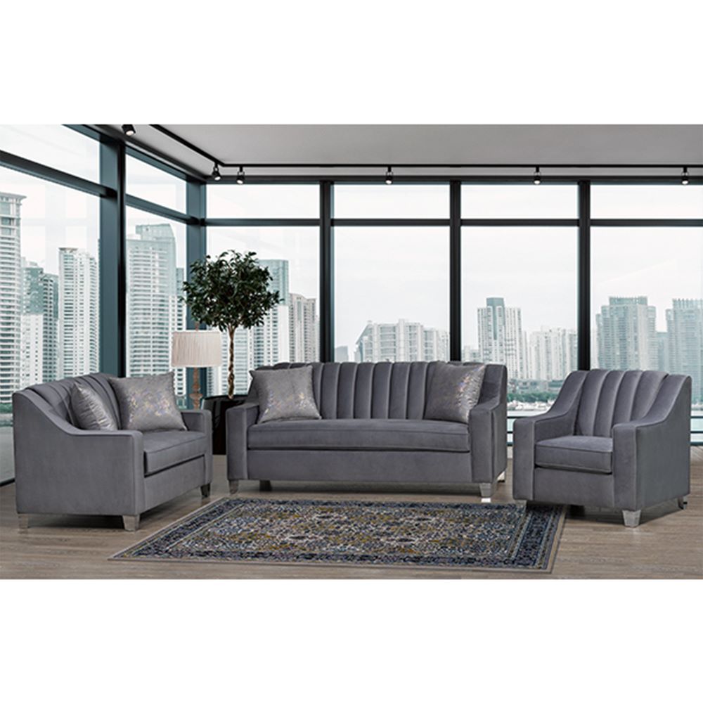 Canadian Made Velva Gray Sofa Collection 2241