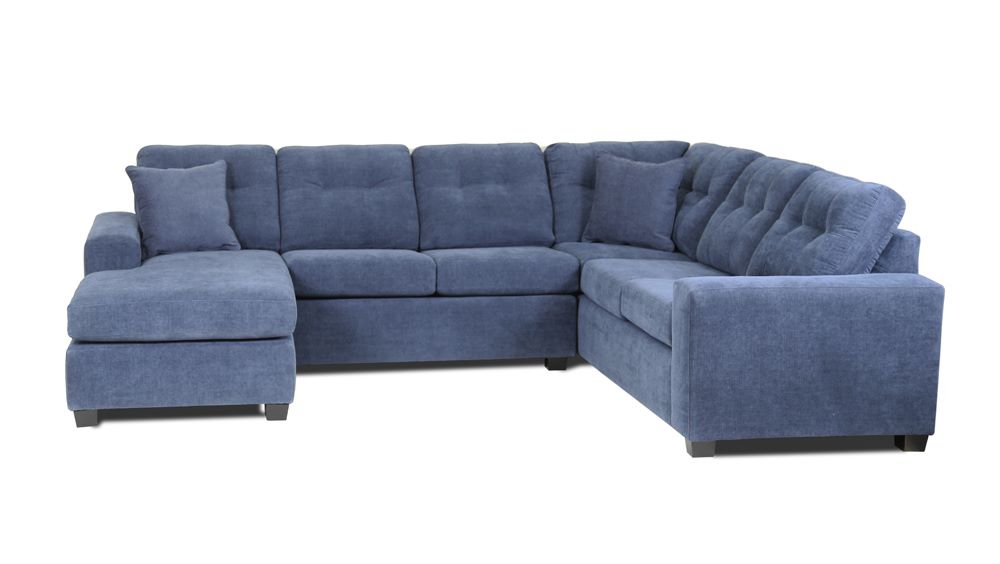 Canadian Made 3 pc Sectional Sofa Blue 1220