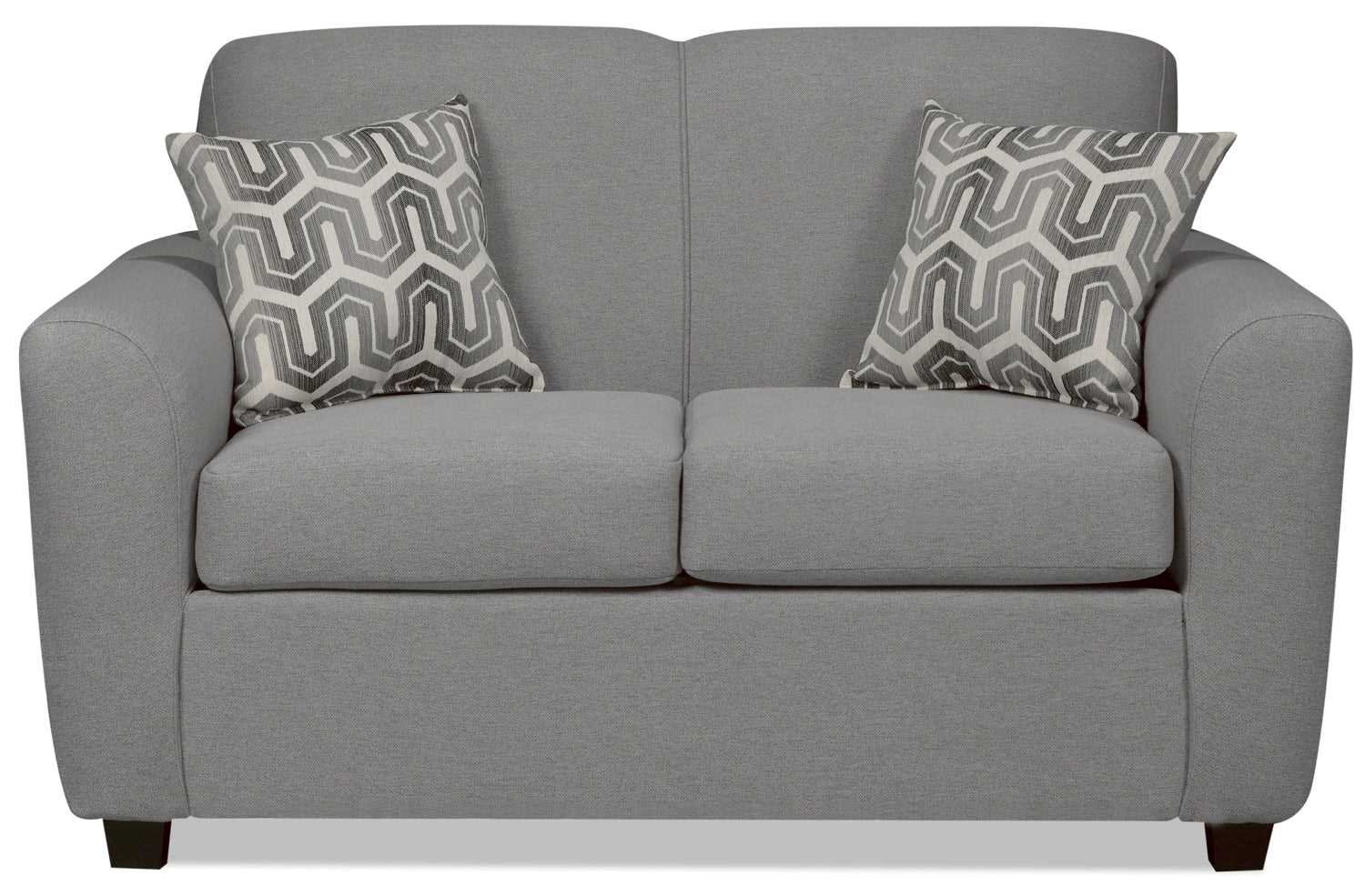 Canadian Made Fabric 2PC Sofa Set Light Grey 5005