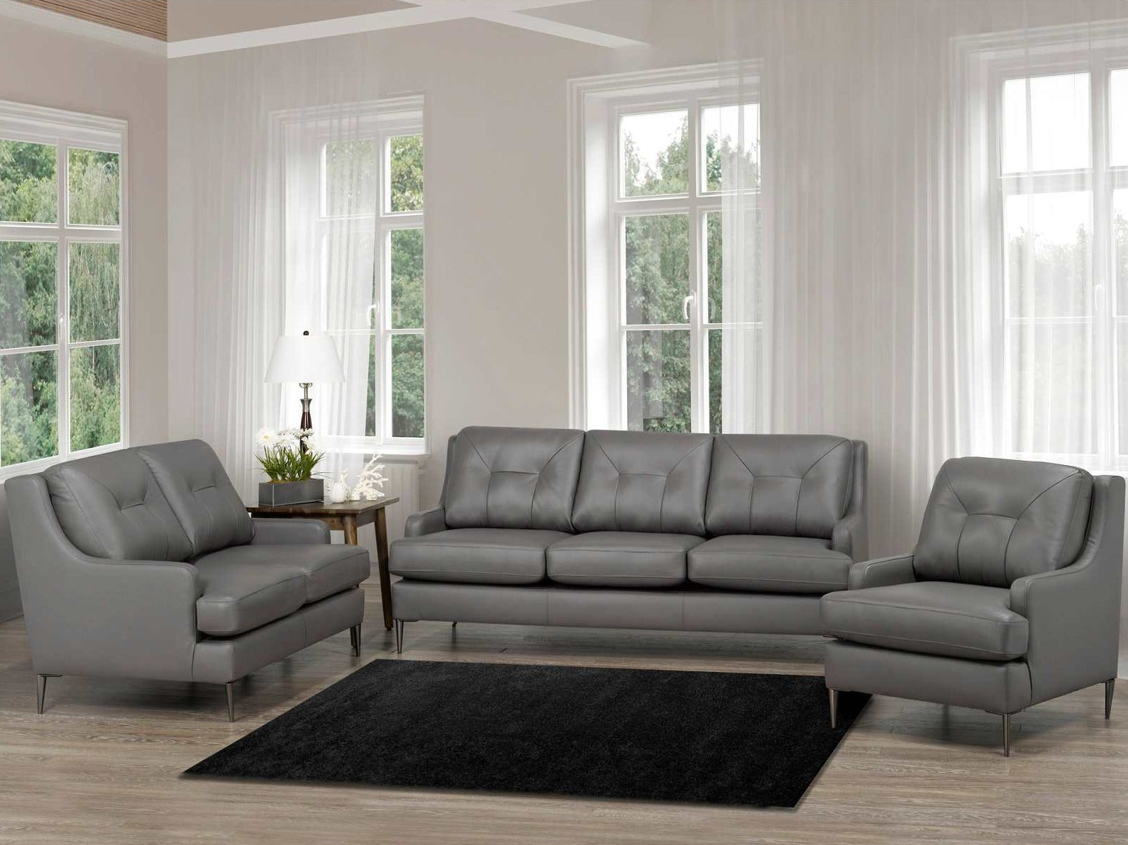 Canadian Made Genuine Leather Florance Fossil Sofa Collection 5557