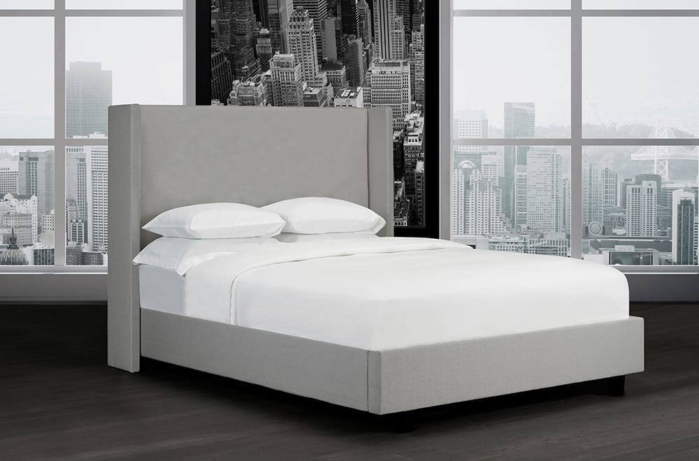 Canadian Made Platform Bed with Wings Grey R 152